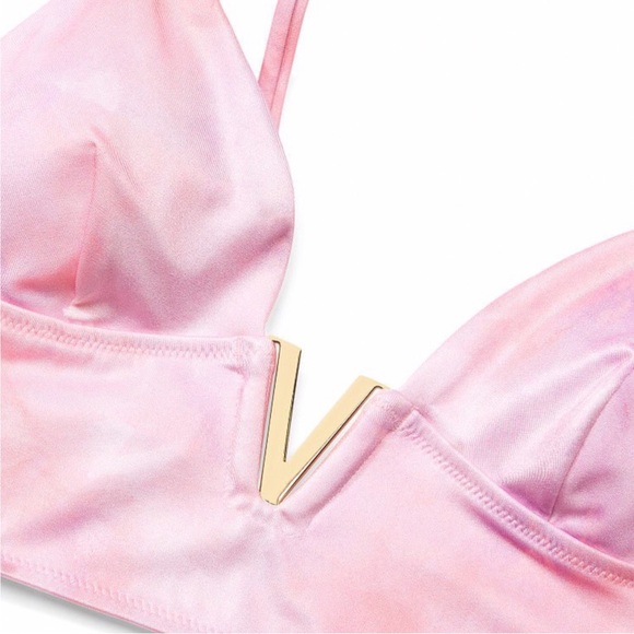 Victoria’s Secret ✦ Bikini Set ✦ Pink Marble V-Hardware Swim w/ Cutouts XS NWT - Picture 8 of 10